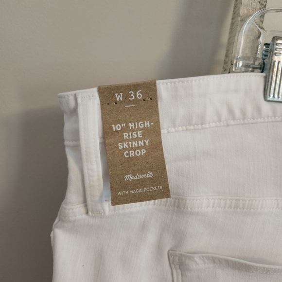 Madewell Jeans NWT womens size 36 Plus Size Button Fly 10" high rise skinny crop - Picture 7 of 7